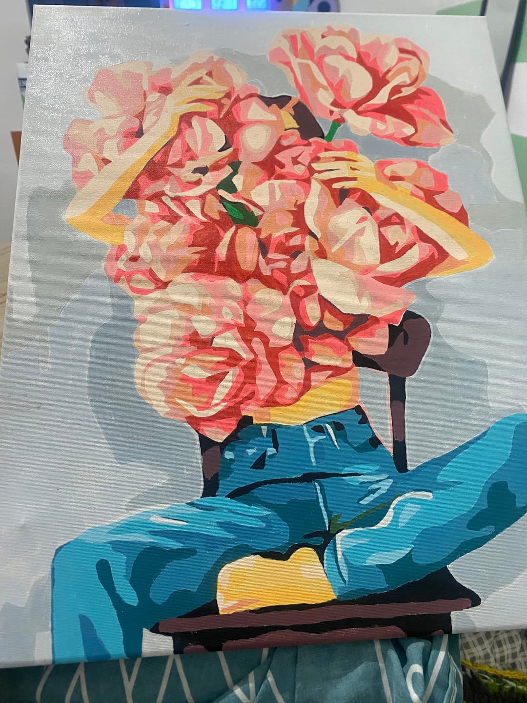 Customer photo review of Entre pétalos y silencio (Pintura por Números) 40x50 cm