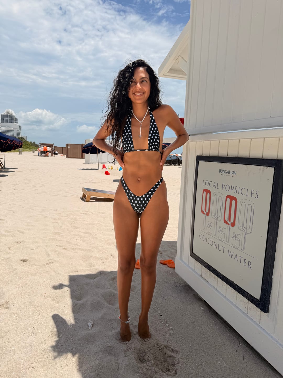 Customer photo review of 002 Bikini Bottoms - Black Polka Dot