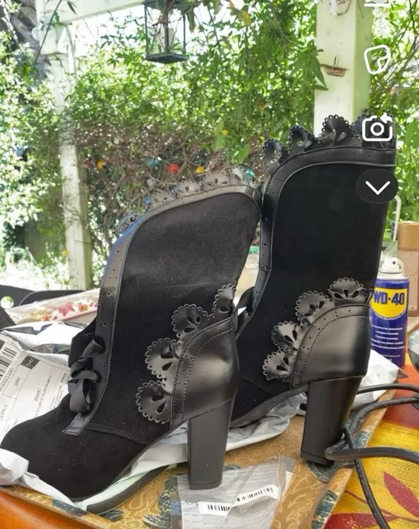 Customer photo review of Steampunk city boots