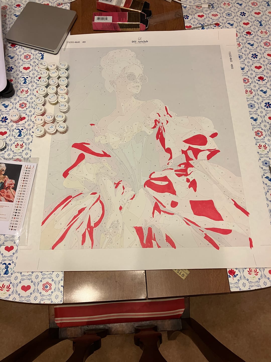Customer photo review of The Modern Duchess | Paint by Number