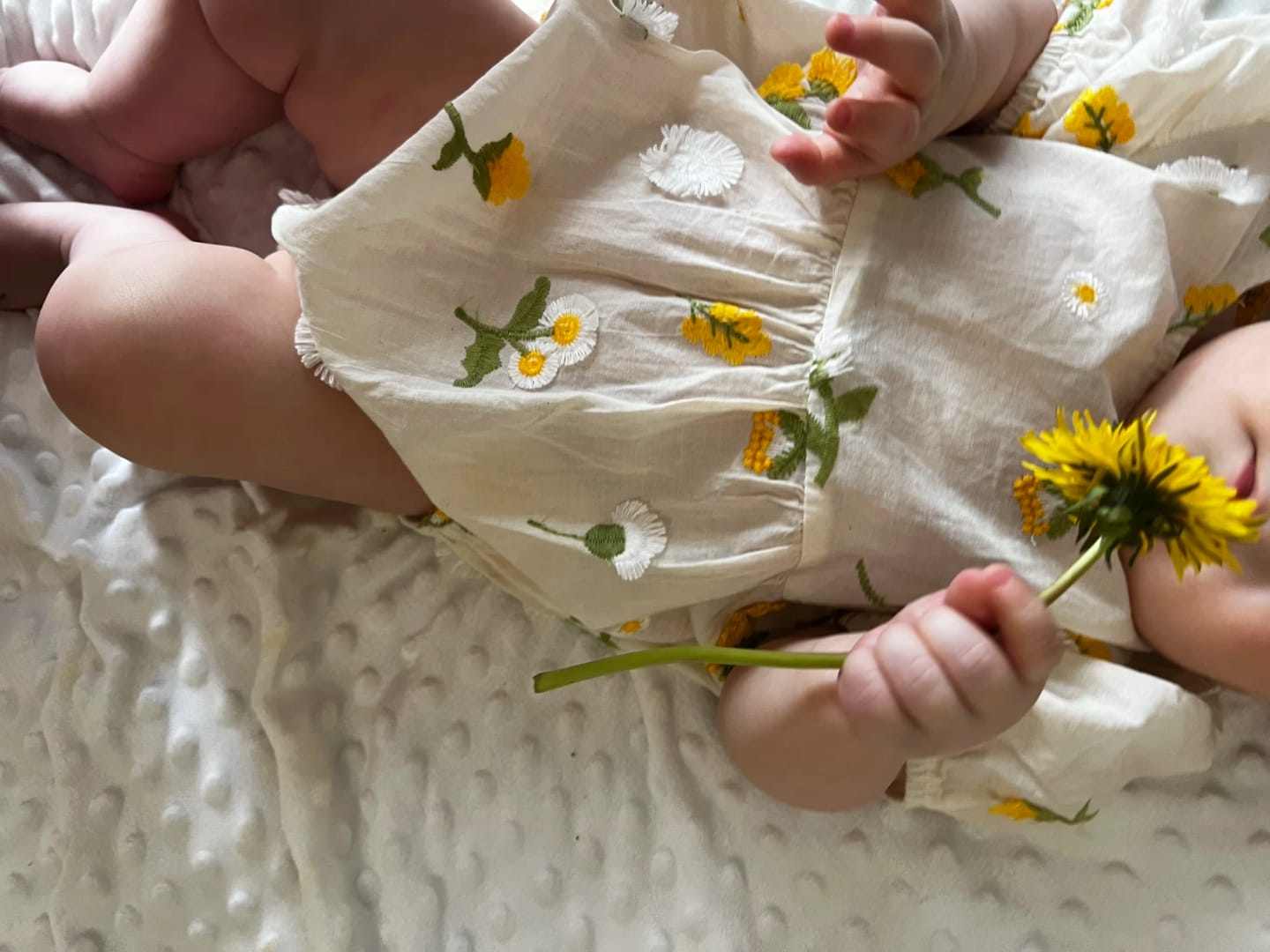 Customer photo review of 3D Daisy Embroidery Romper