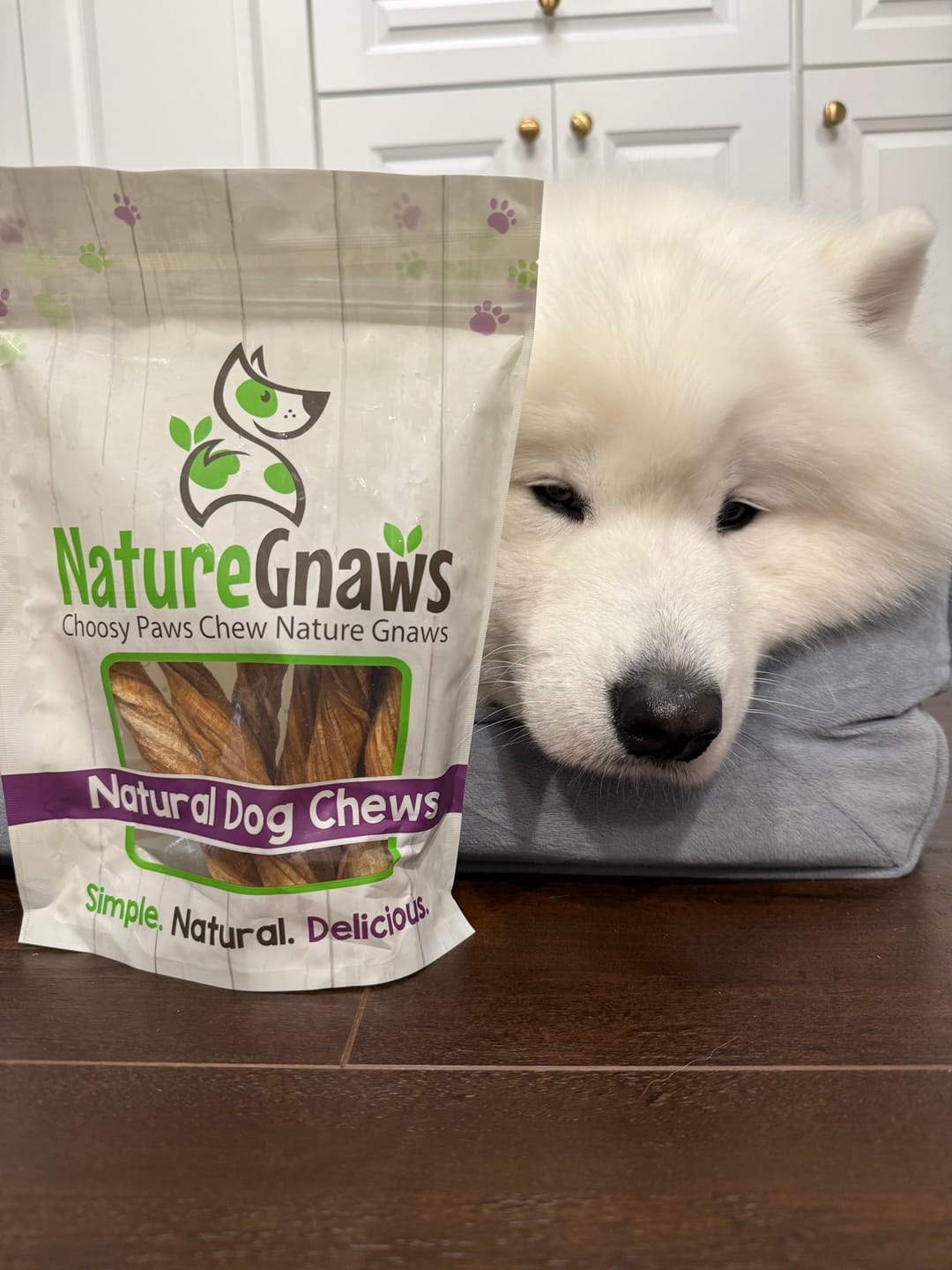 Customer photo review of Beef Tripe Twists 4–5″ – Delicious Chew Treats