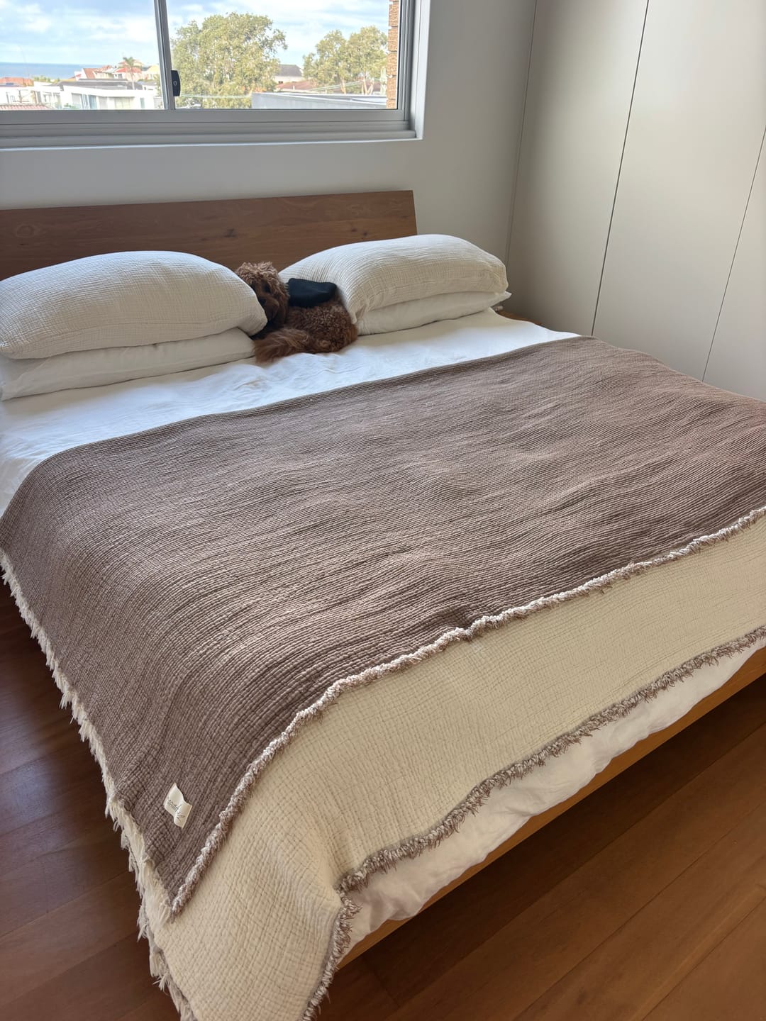 Customer photo review of Hazea Muslin Blanket - Brown