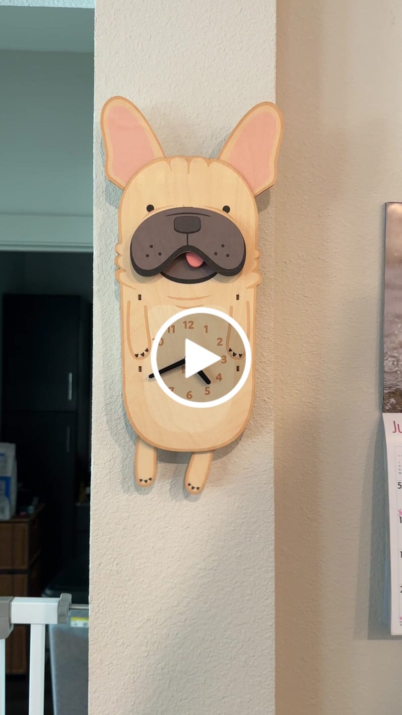 Customer video review of Louie the French Bulldog Pendulum Clock