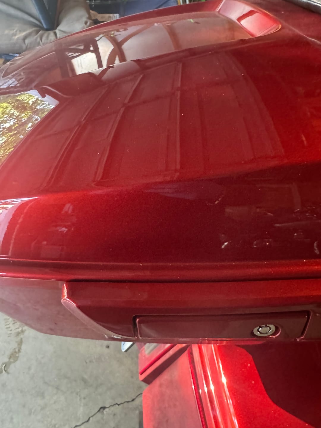 Customer photo review of Tour Trunk Pack Latches and Hinges: Color-Matched Kit for Mocardine, Razor, Chopped, and King Tour Trunk Packs