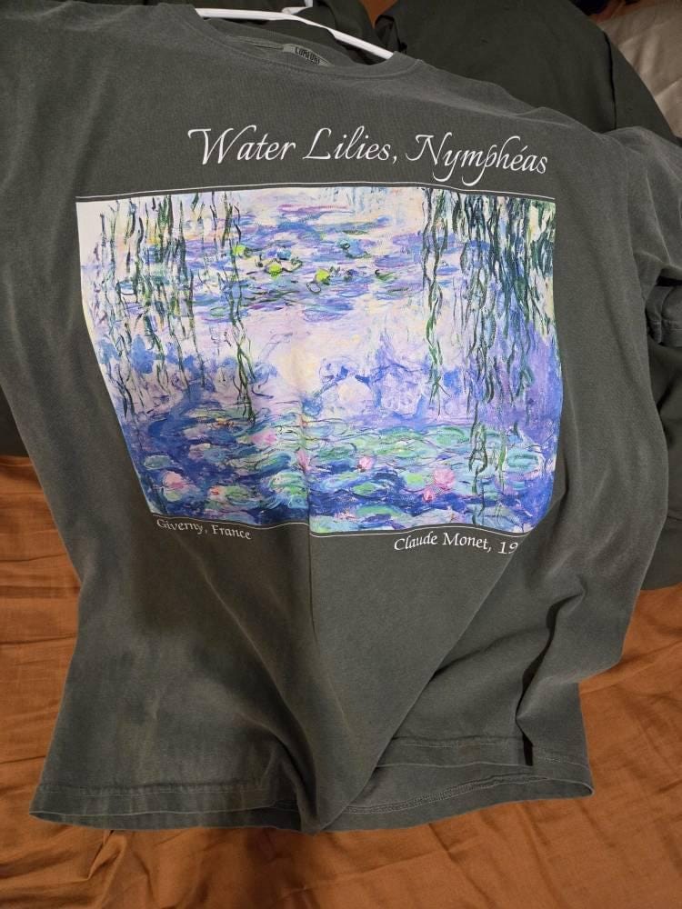 Customer photo review of Monet Water Lilies Shirt | Painting Comfort Colors® 100% Cotton Tee