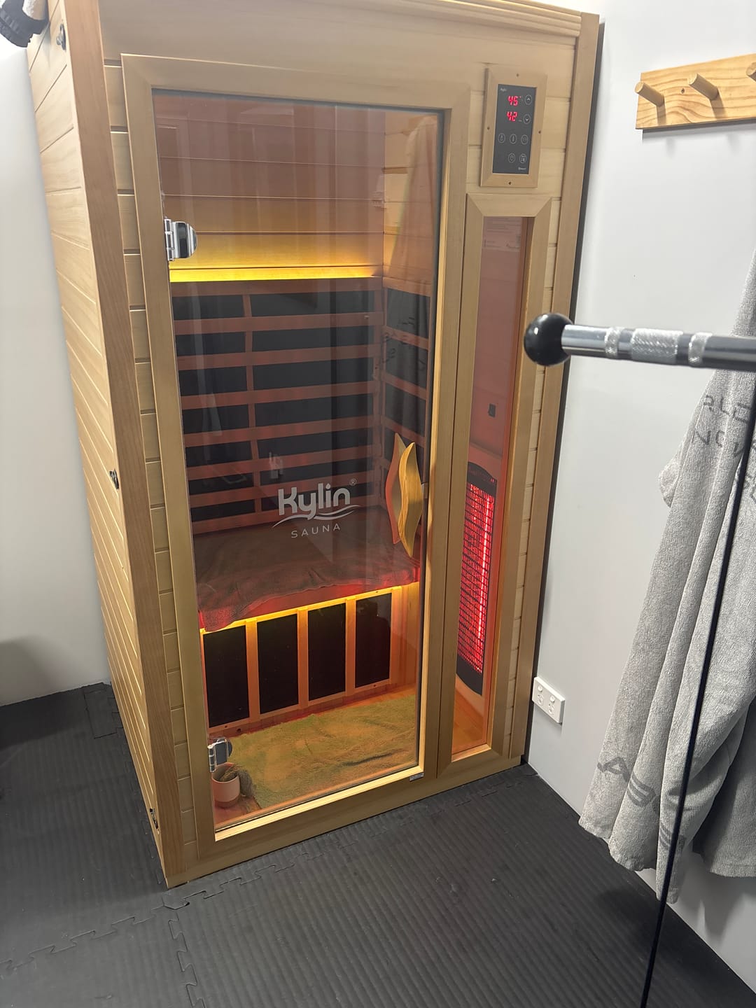 Customer photo review of Kylin Full Spectrum Low EMF Carbon Infrared Sauna 1 Person - K8109 FS