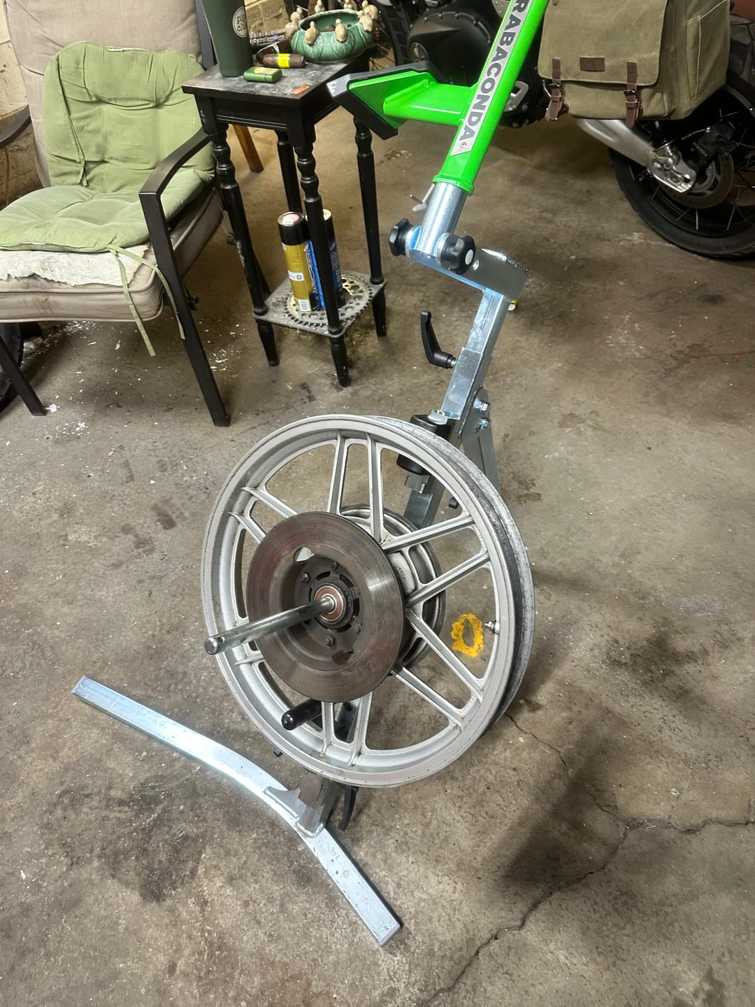 Customer photo review of STARTER Kit - Street Bike Tire Changer