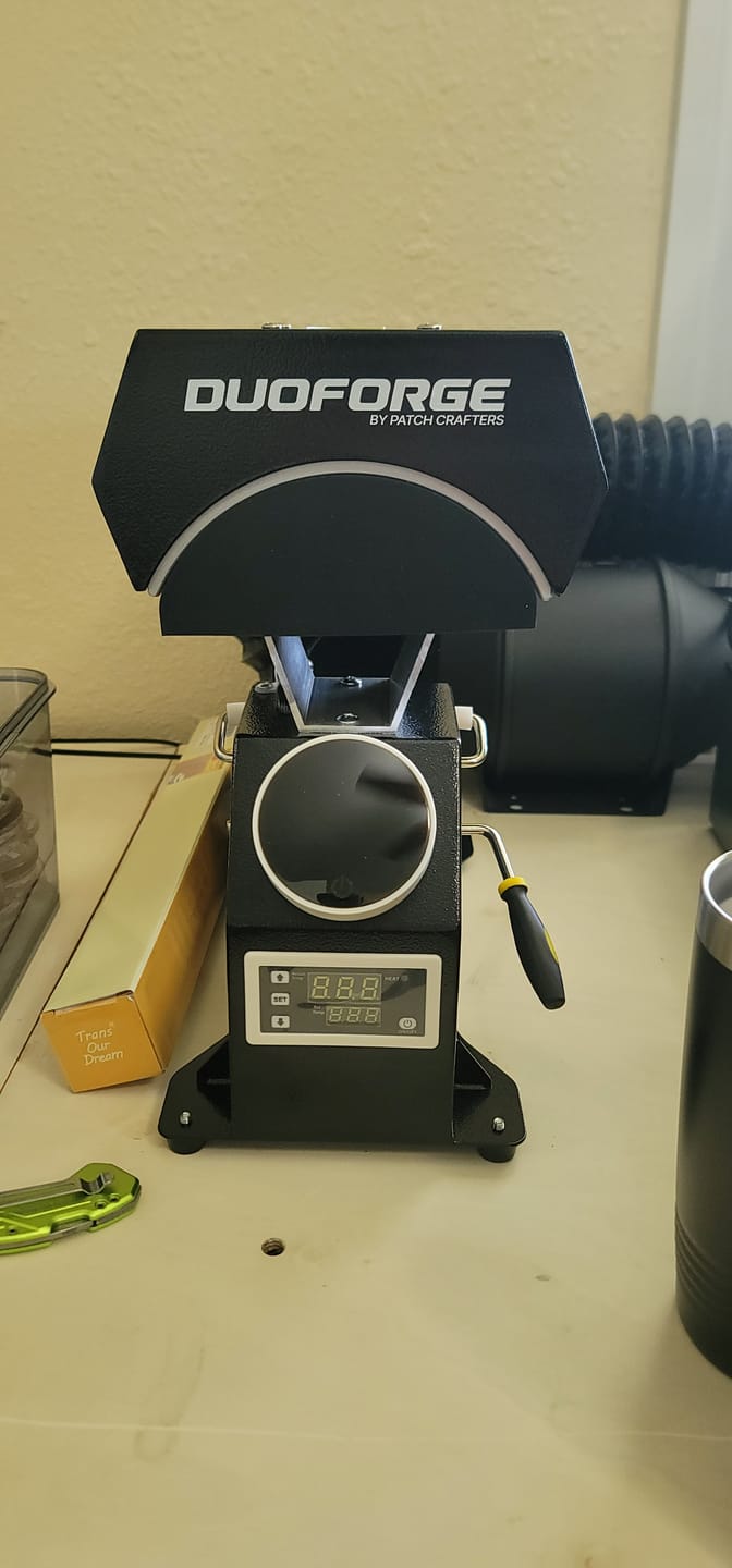 Customer photo review of DuoForge Automatic Dual-Heat platen Cap Heat Press