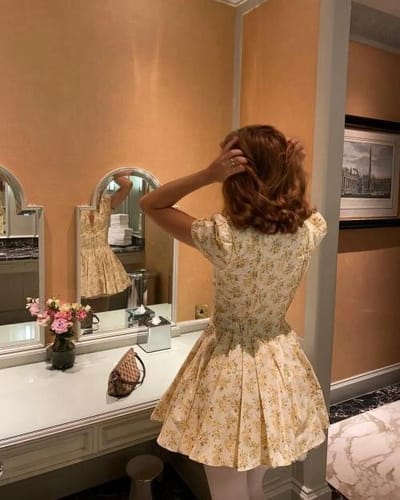 Customer photo review of Amani Mini Sundress - Floral Print