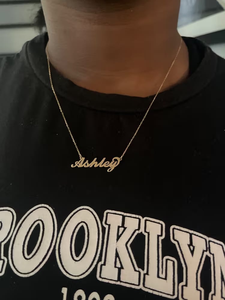 Customer photo review of Personalized Name Necklace for Women | Custom Gift for Her