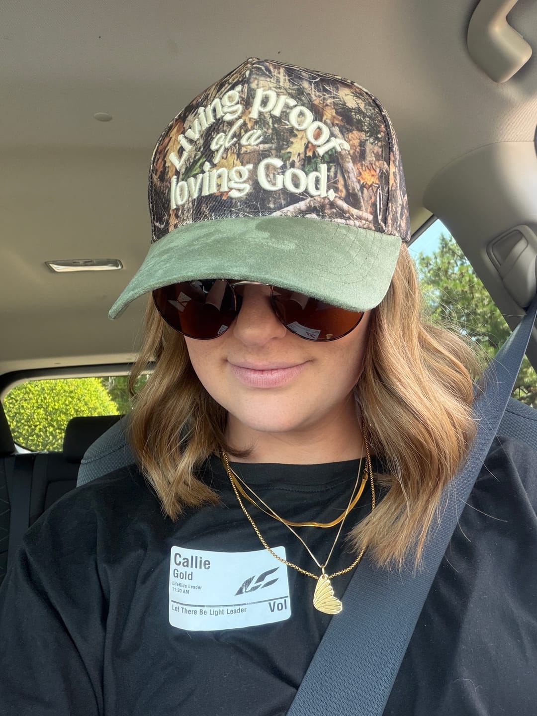 Customer photo review of Hat: Living Proof of a Loving God