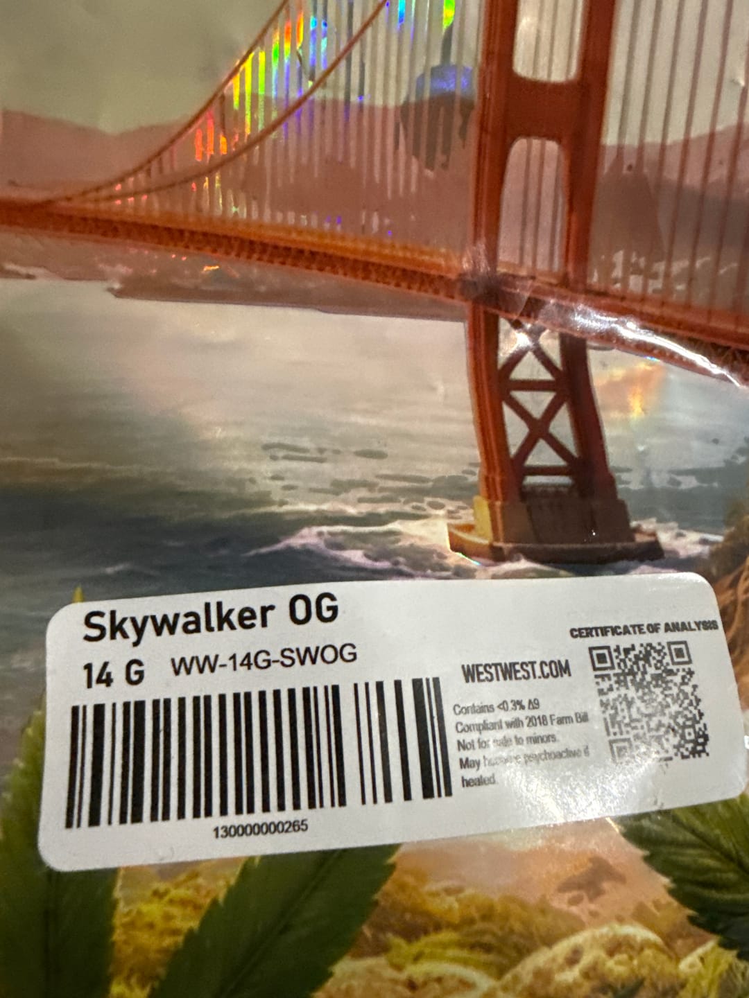 Customer photo review of West West Brand - Skywalker OG - 14 Grams - Indica