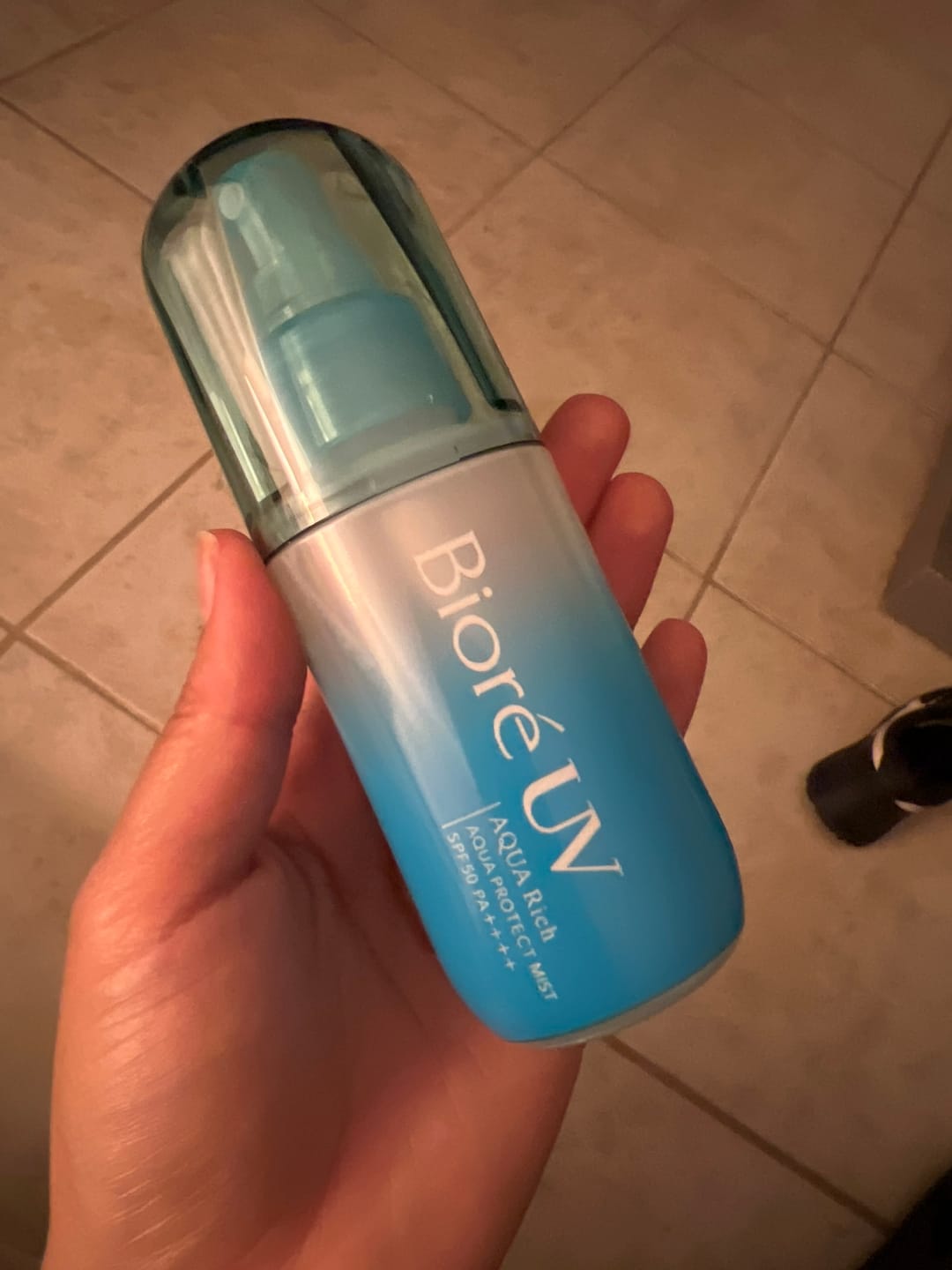Customer photo review of Biore UV Aqua Rich Protect Mist SPF 50 PA++++ 60ml