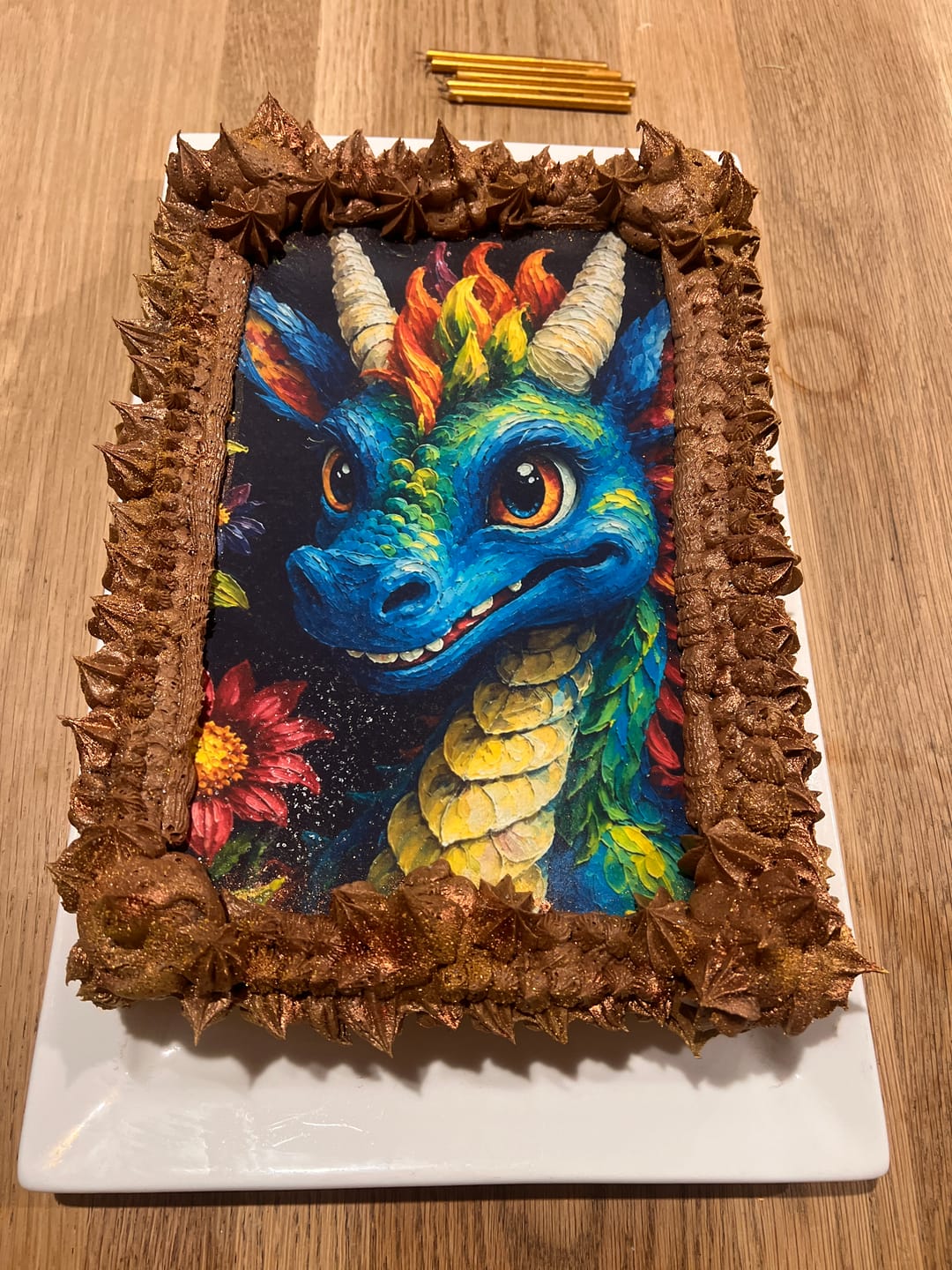 Customer photo review of A3 Rectangle Custom Edible Icing Image