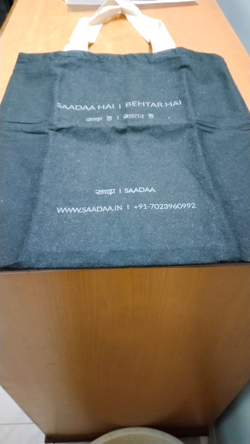 Customer photo review of Black Cotton Tote Bag