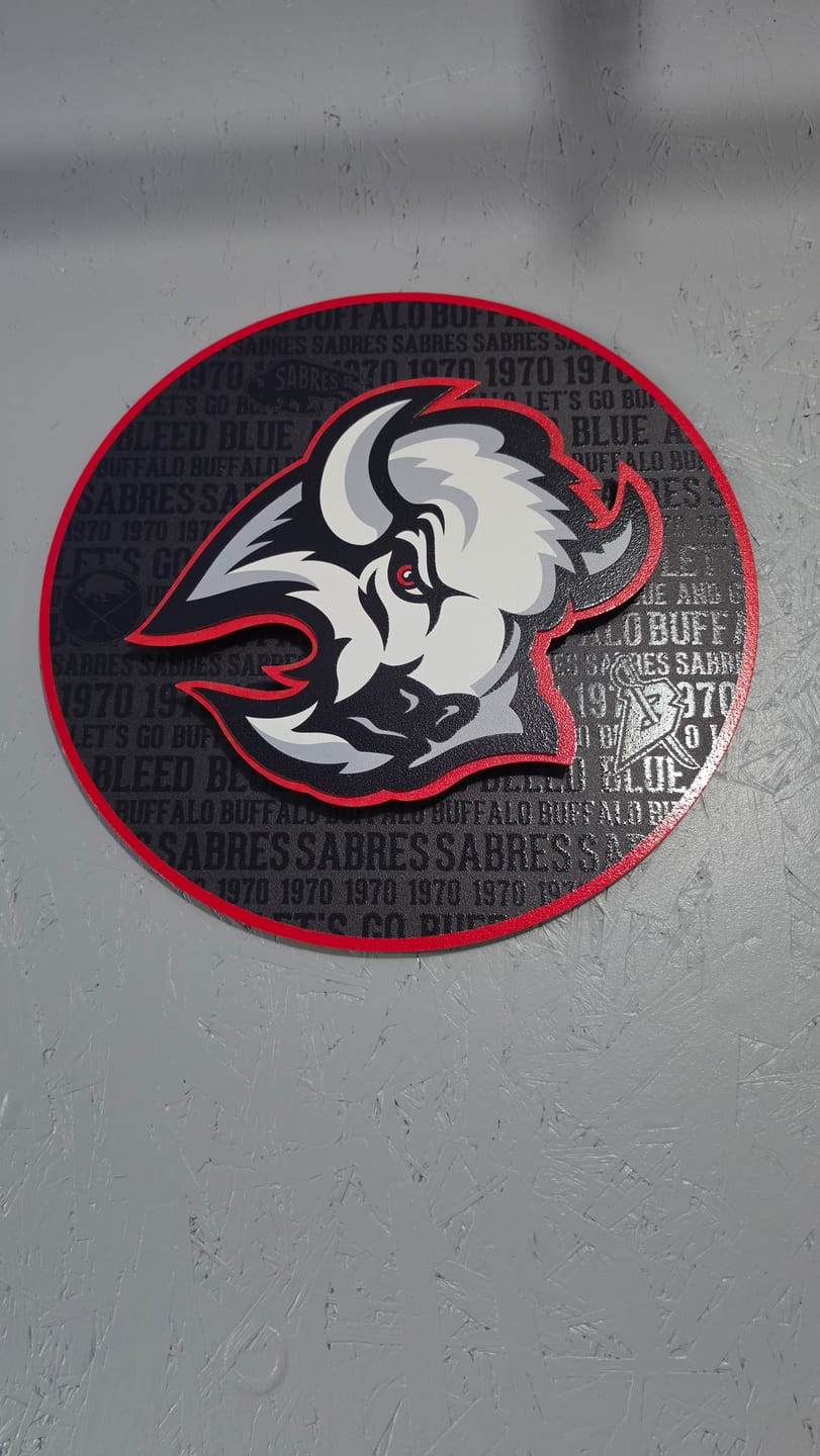 Customer photo review of Buffalo Sabres NHL CRAFT SERIES 3D Vintage Metal Wall Art
