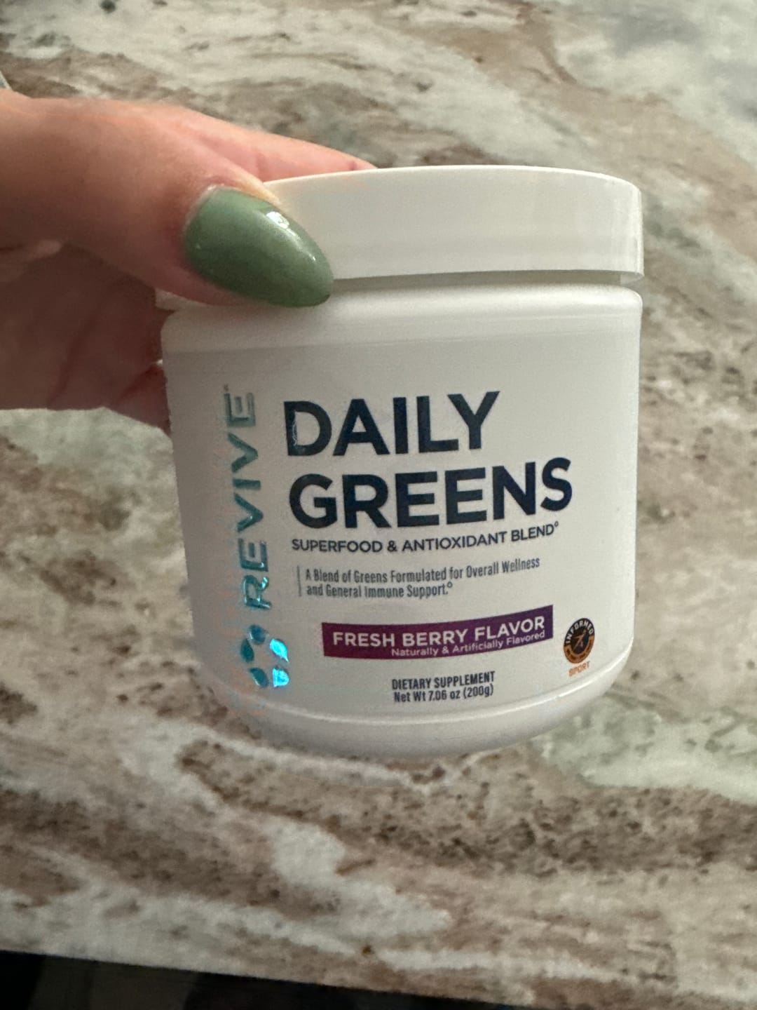 Customer photo review of Daily Greens Powder