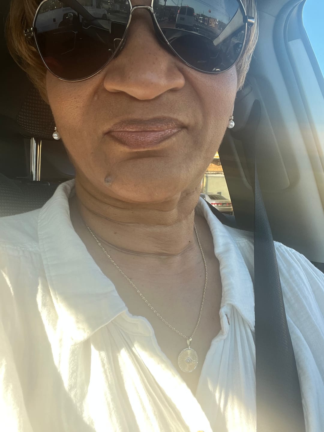 Customer photo review of Vintage Pearl Mini Studs