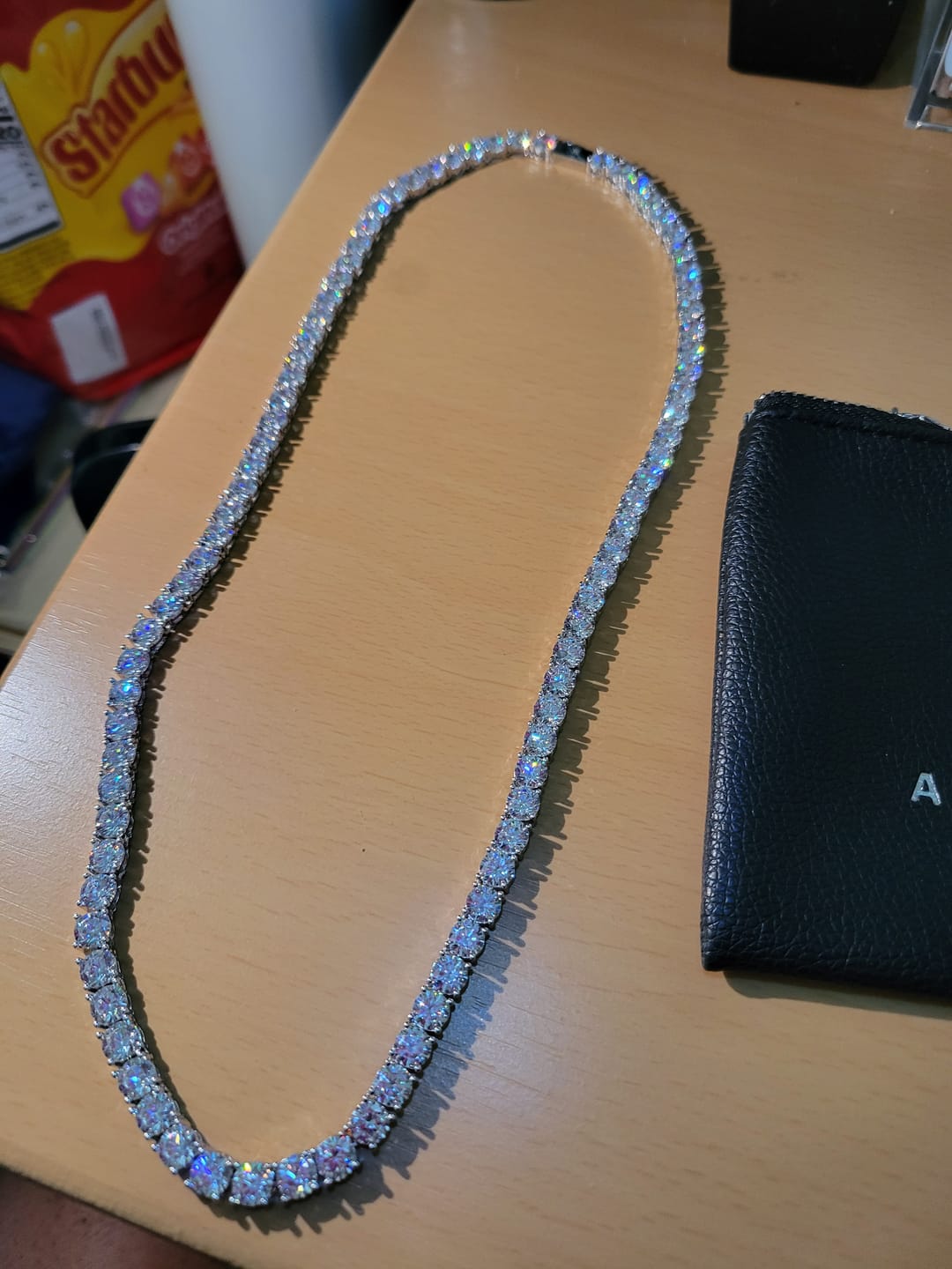 Customer photo review of 6mm Diamond Tennis Chain - 14k White Gold