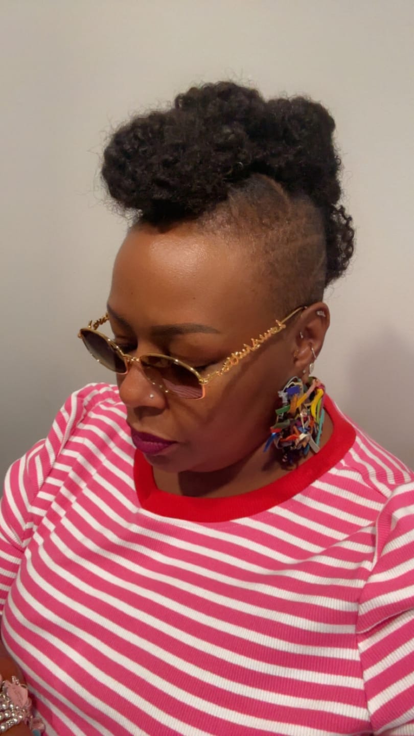 Customer photo review of LEXI Stud - All Colors - All Sizes