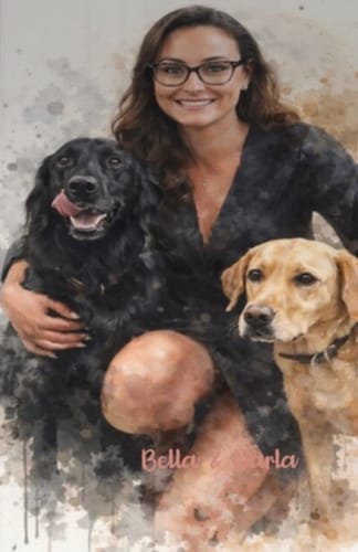 Customer photo review of Watercolor Realistic Portrait - Personalised Poster