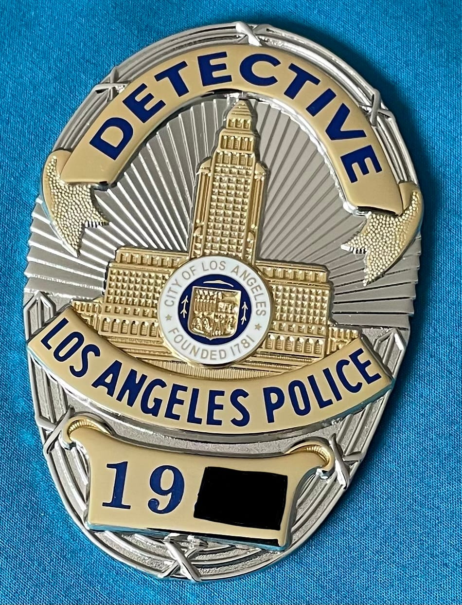 Customer photo review of LAPD Detective Los Angeles Police Flat Badge For Shadow Box Customizable Number