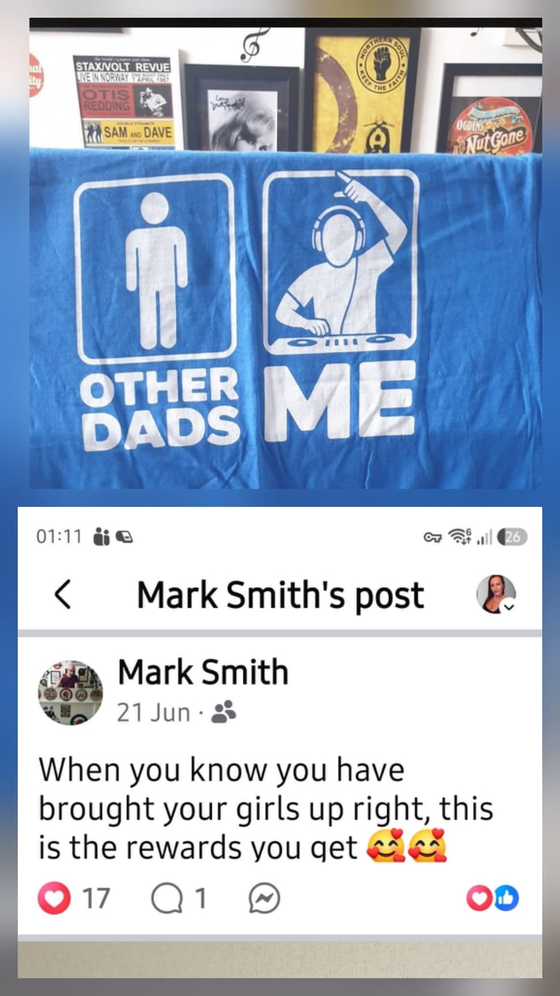 Customer photo review of Cooler Than Other Dads T-Shirt