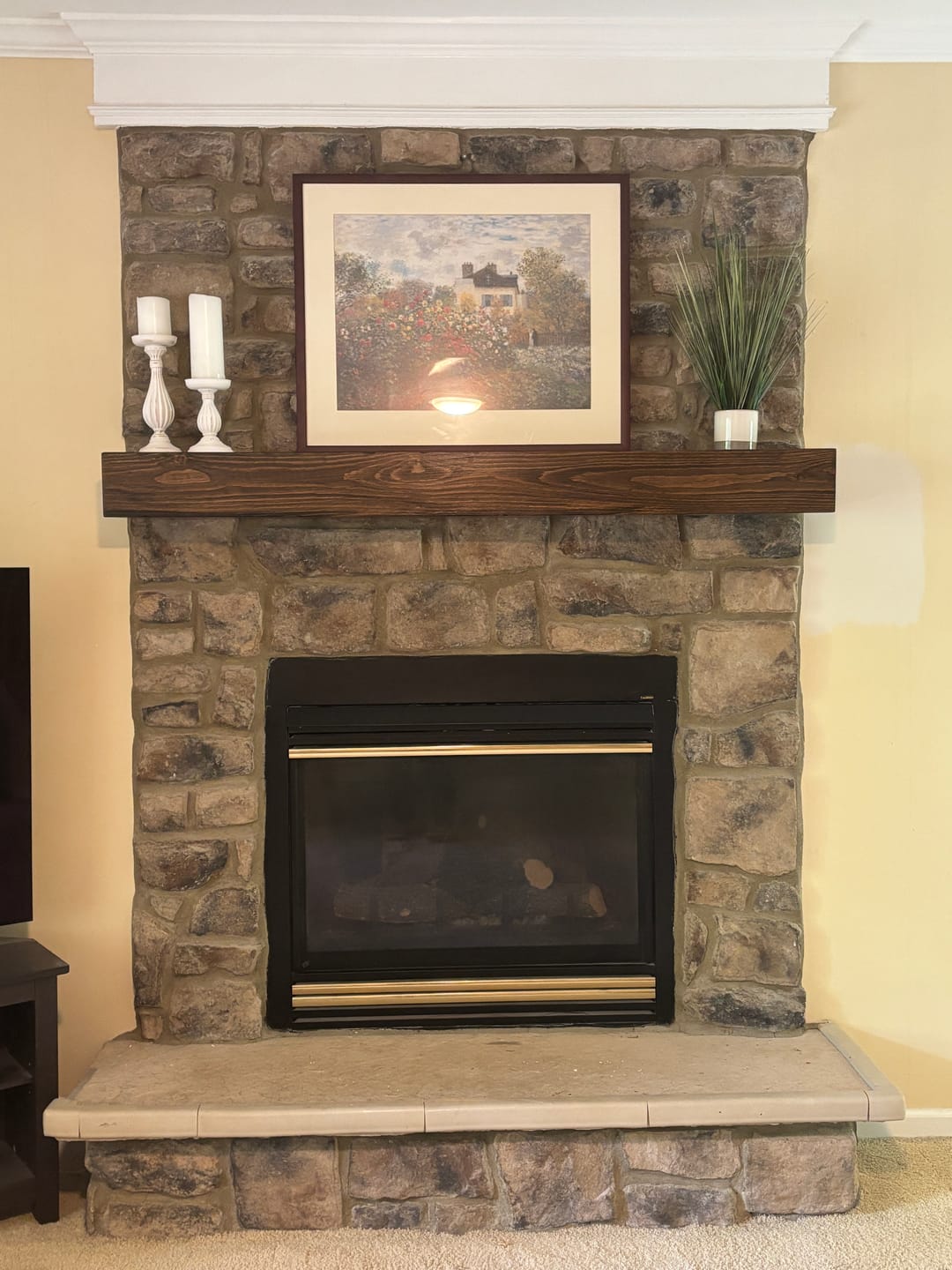 Customer photo review of Rustic Pine Mantels
