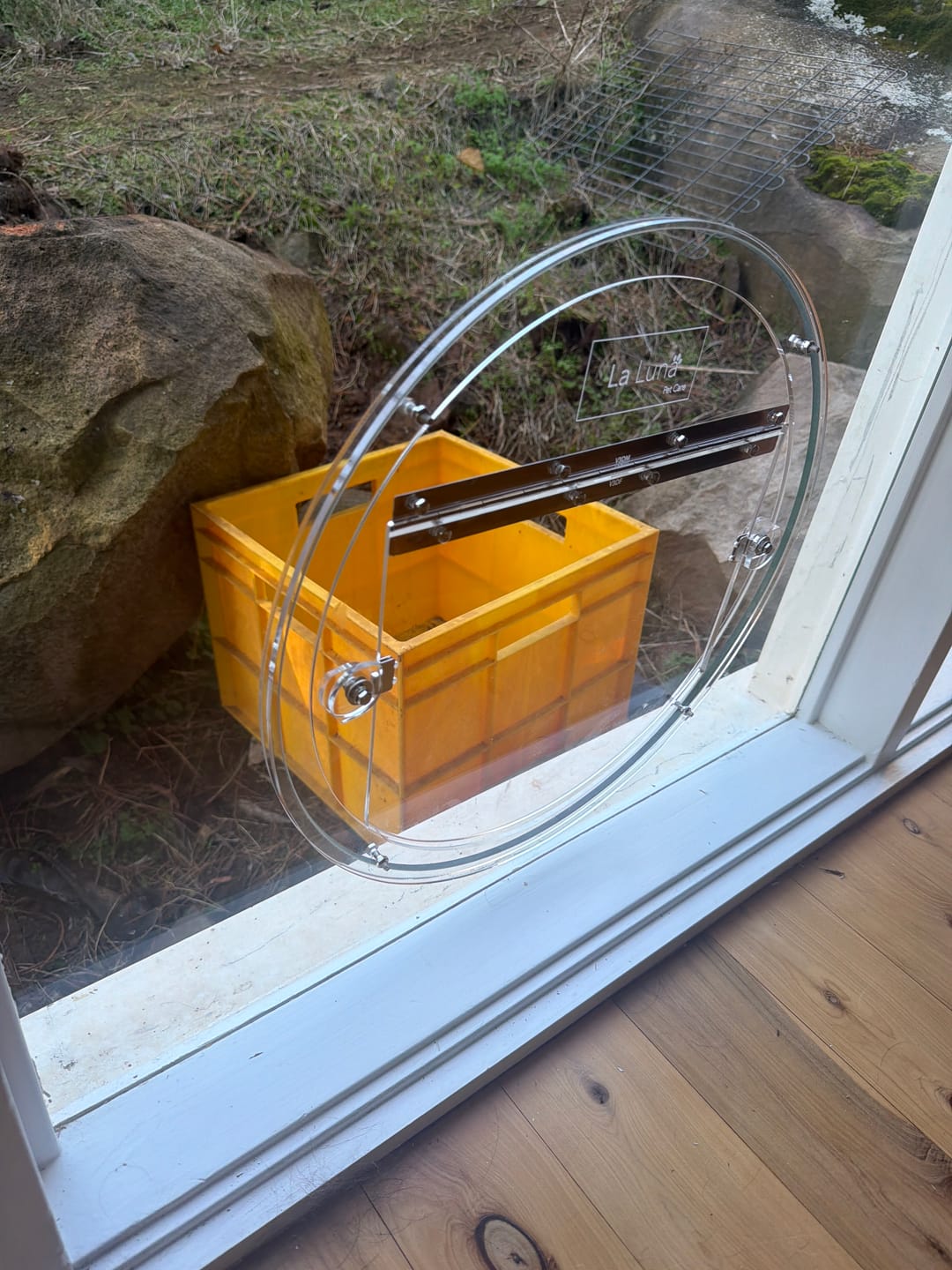 Customer photo review of Invisi Flap Pet Door For Glass