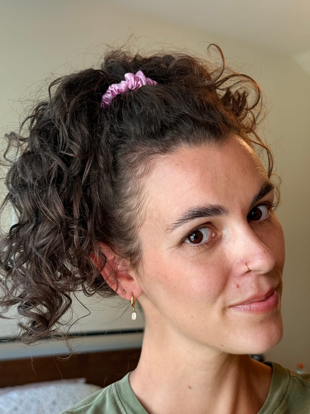 Customer photo review of Mini Silk Scrunchies
