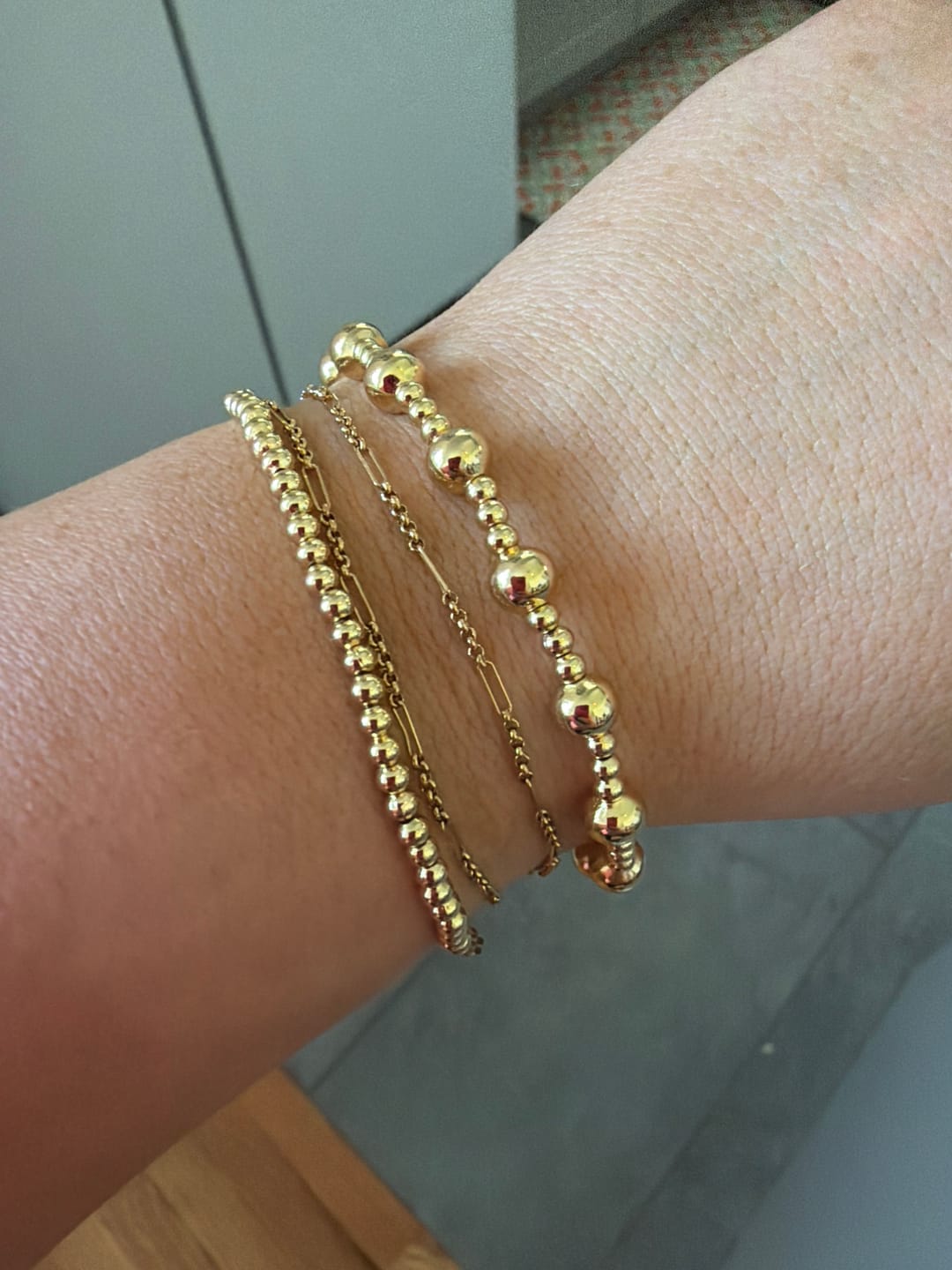 Customer photo review of Single Beaded Bracelet