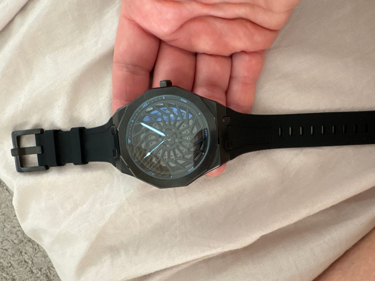 Customer photo review of Black Silicone Strap
