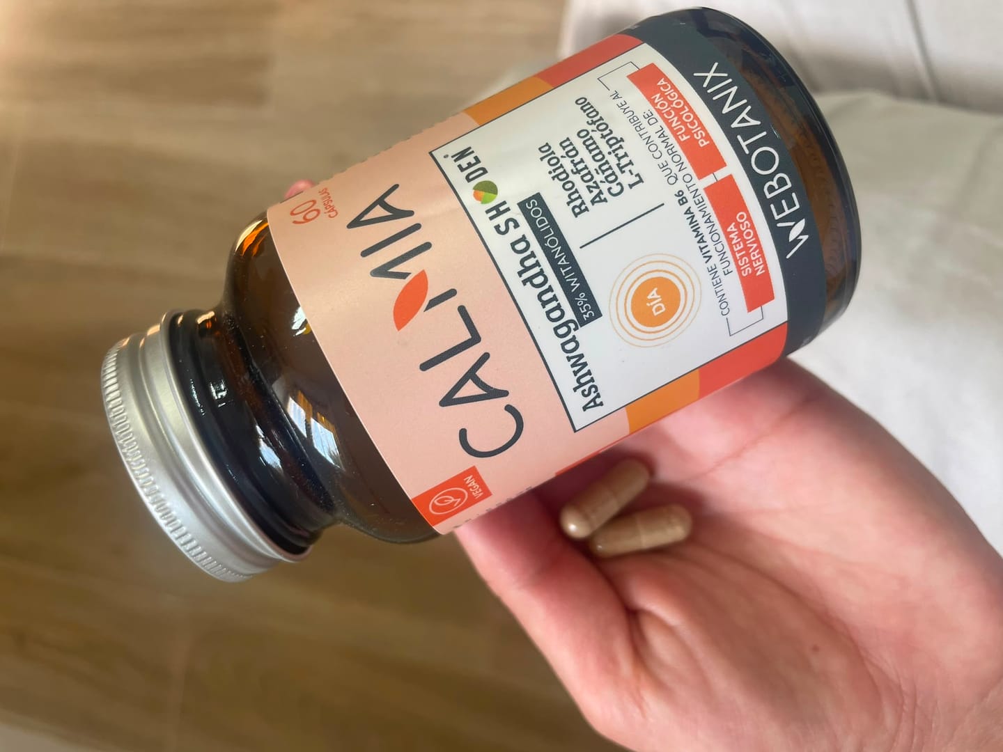 Customer photo review of Calmia Día Ashwagandha Shoden 60 cápsulas