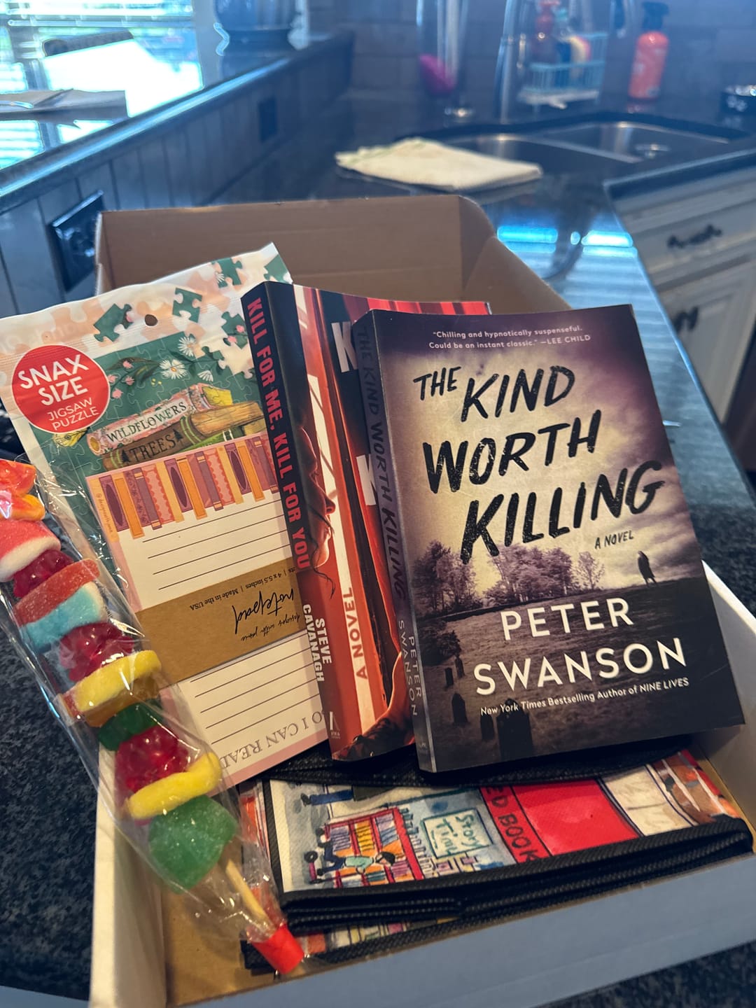 Customer photo review of Quarterly Mystery/Thriller Book Box