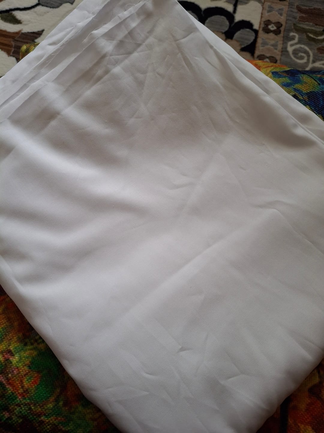Customer photo review of White Mercerised 100% Cotton Fabric