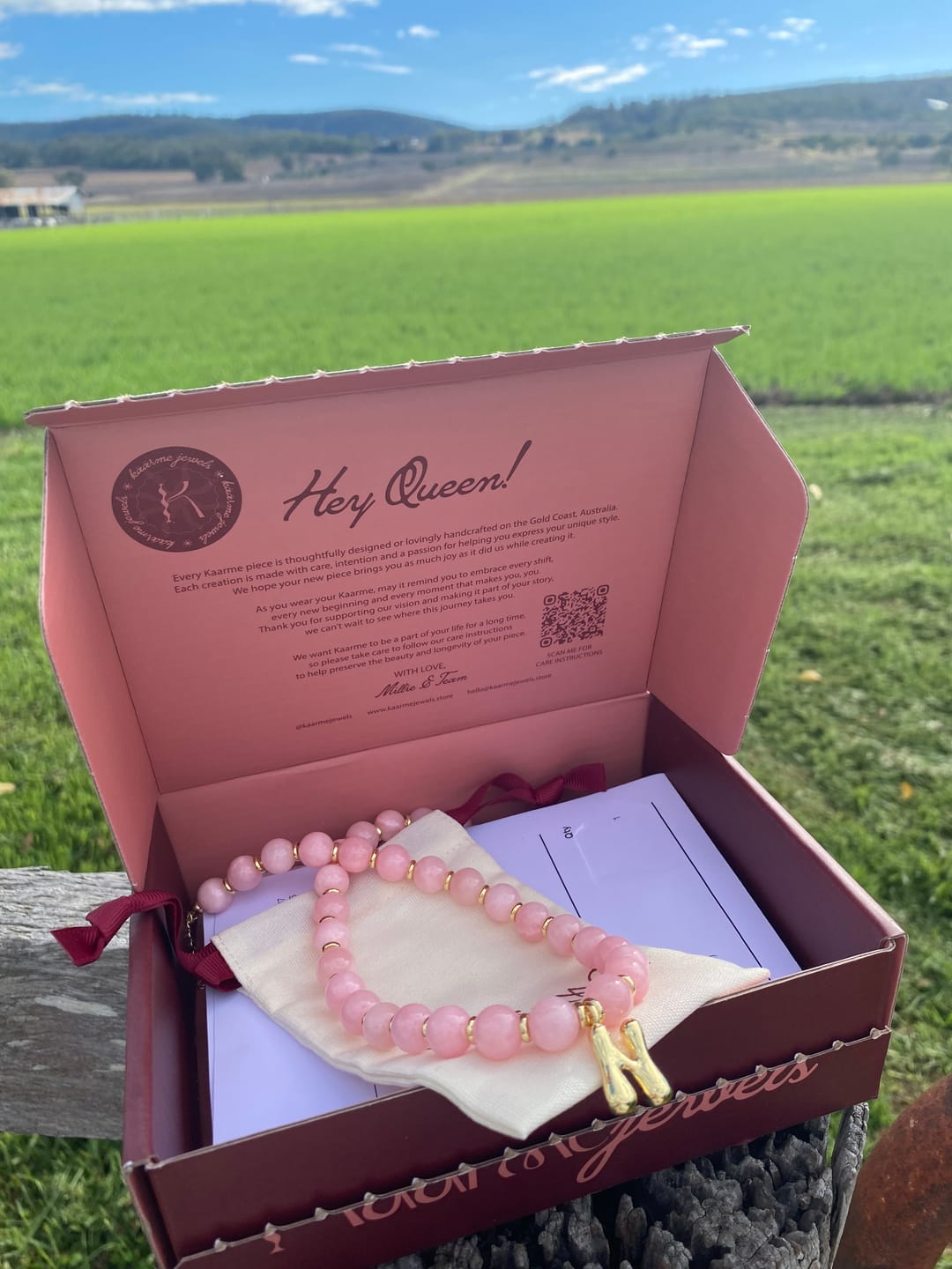 Customer photo review of Poet Initial Necklace