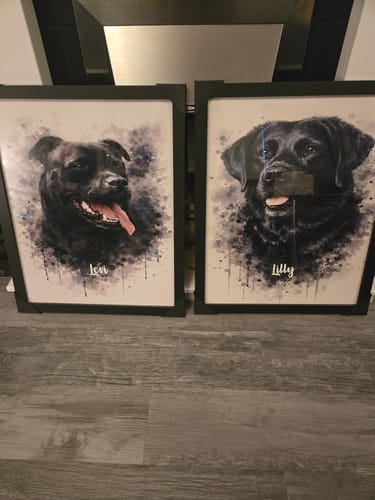Customer photo review of Watercolor Realistic Portrait - Personalised Poster