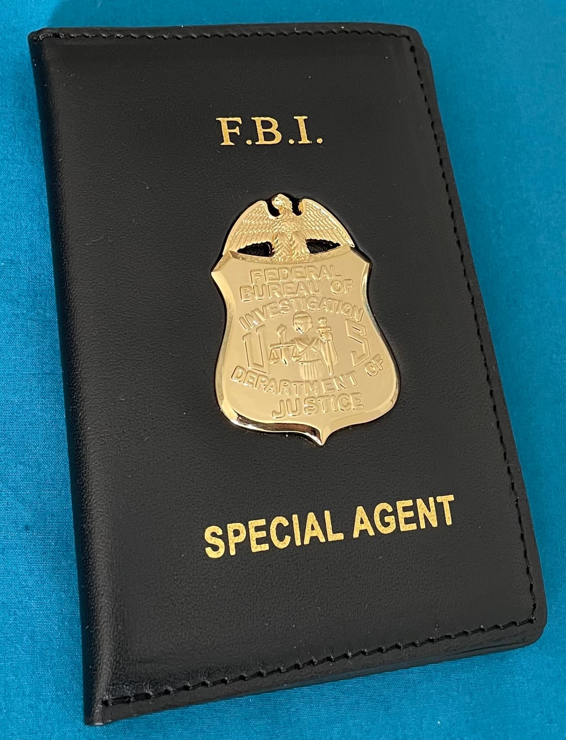 Customer photo review of FBI Special Agent Wallet Badge Solid Copper Exact Replica