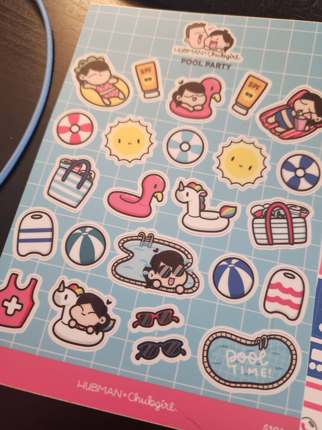 Customer photo review of Pool Party Sticker Sheet