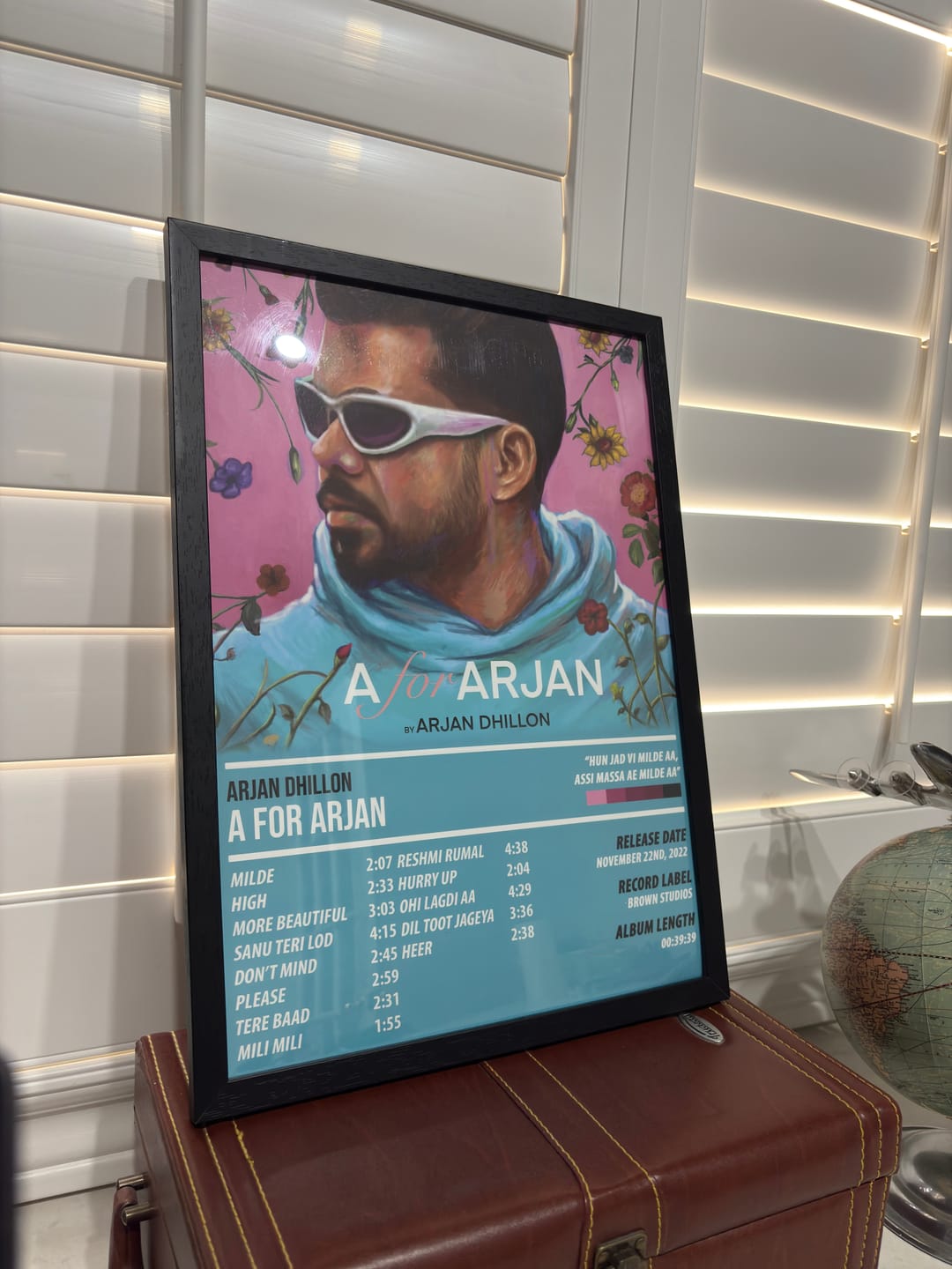 Customer photo review of Arjan Dhillon - A for Arjan | ALBUM POSTER