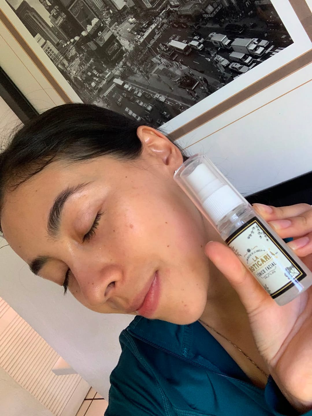Customer photo review of Tónico Facial Hidratante 30 ml