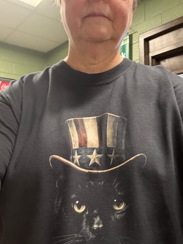 Aimee S. wearing Uncle Sam Cat - Premium