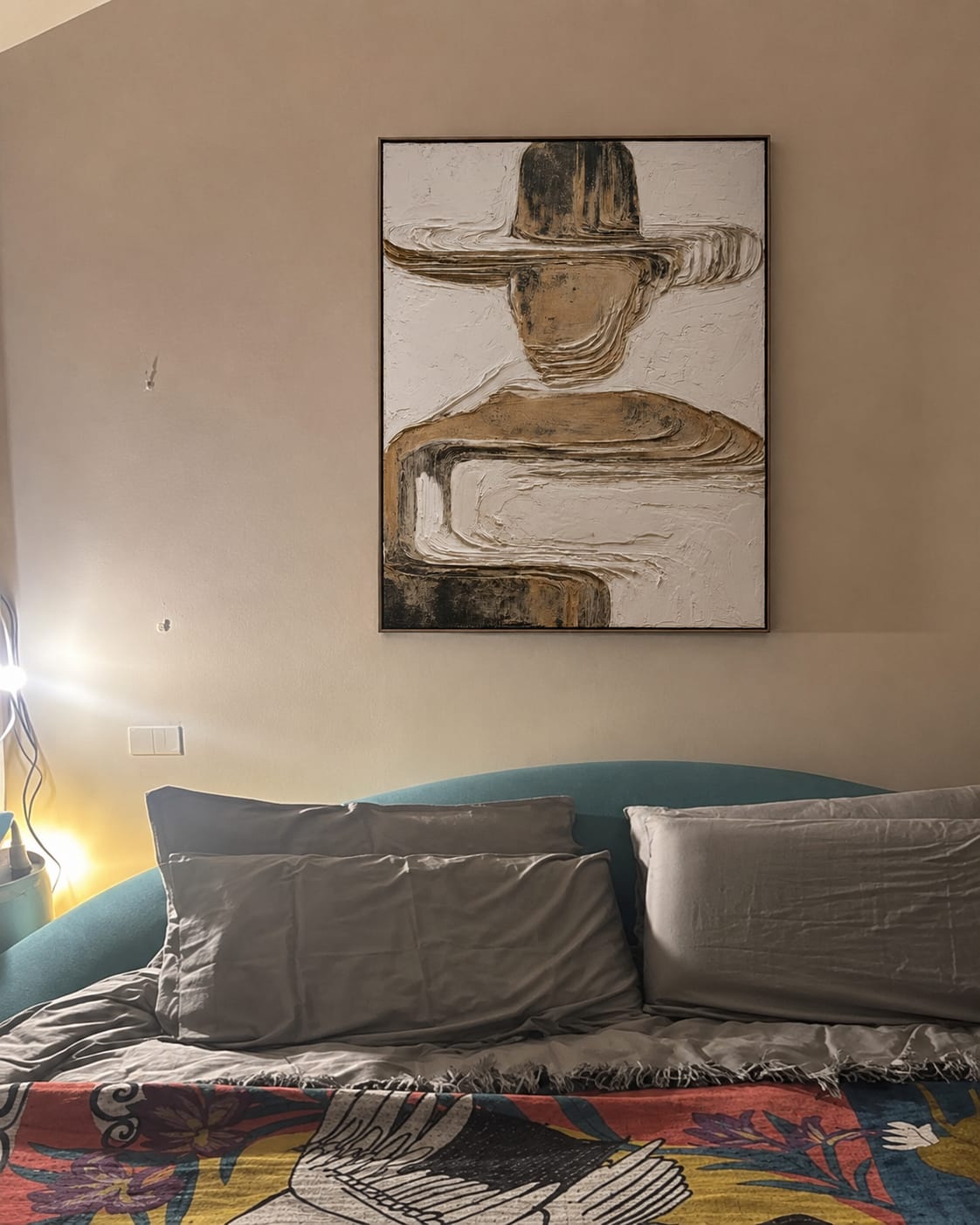 Customer photo review of Desert Brim-Textured Portrait Painting