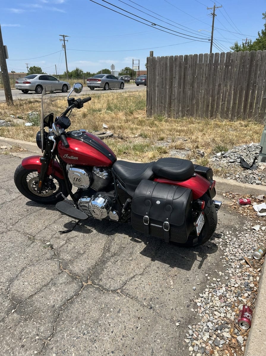Customer photo review of 34L - ArrowHead Large Indian Super Chief Limited Motorcycle Saddlebags