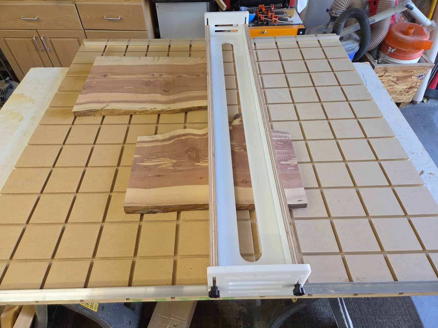 Customer photo review of EcoSled Benchtop Router Sled - Affordable Slab Flattening Jig