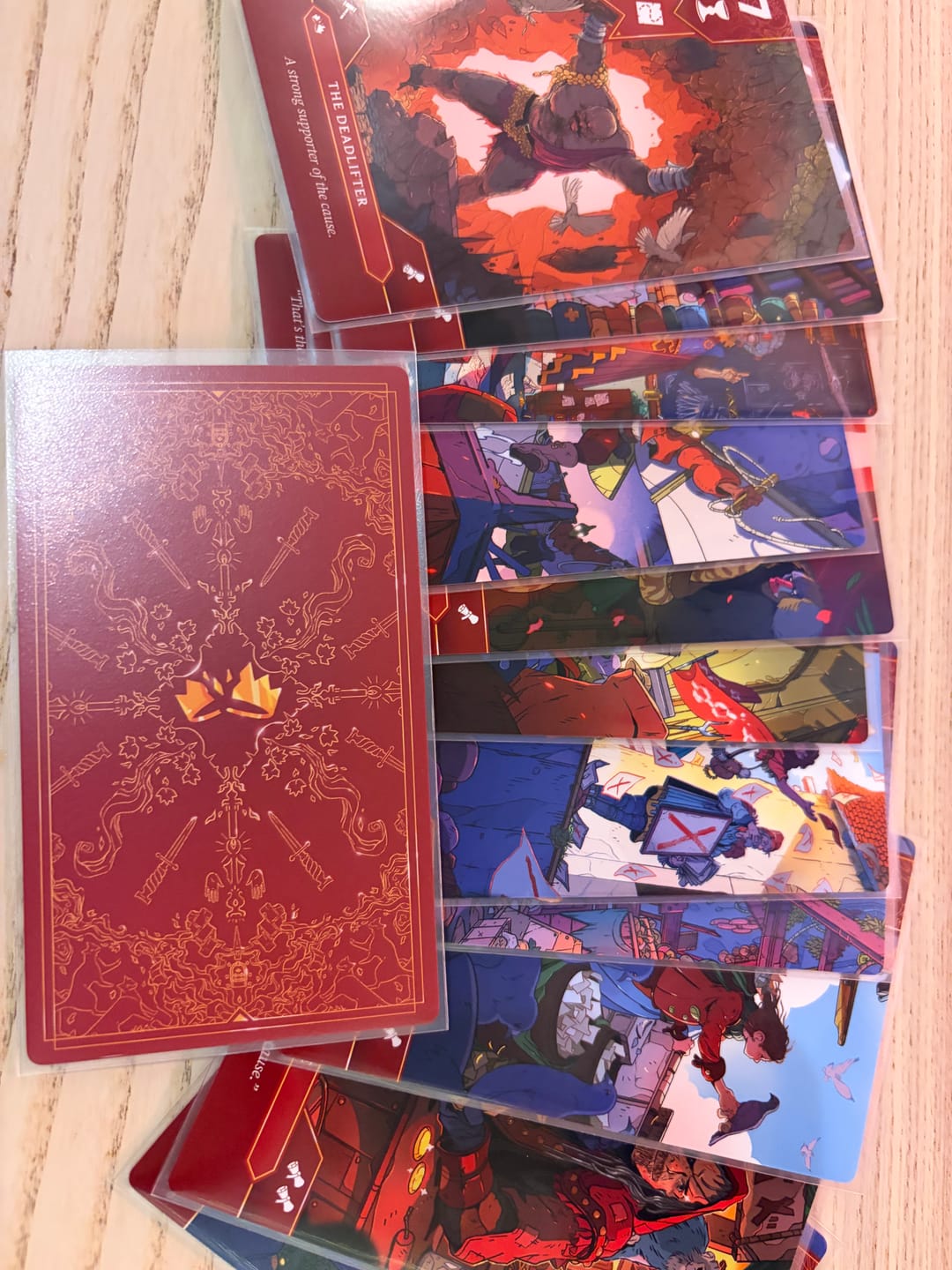 Customer photo review of The Old King’s Crown Card Sleeve Kit