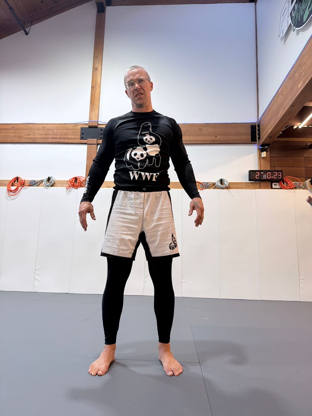Customer photo review of Panda Chair Shot BJJ Rash Guard