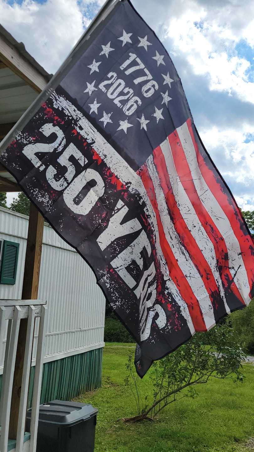 Customer photo review of America 250th Anniversary Betsy Ross Flag | 250th Commemorative 13-Star Flag 1776-2026 | Made in USA Patriotic Decor