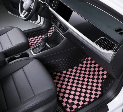 Customer photo review of Dadu Dice Checkered Car Floor Mats